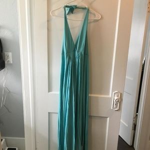 Sky blue Halter Maxi Dress - Size Small